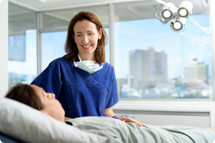 Dr Susan Checking on a patient