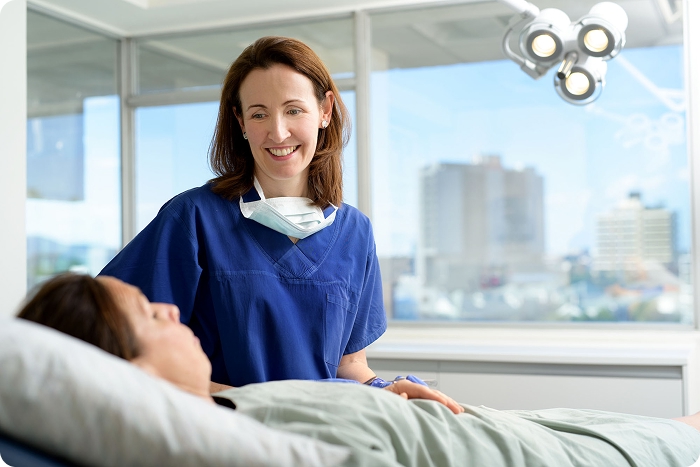 Dr Susan Checking on a patient