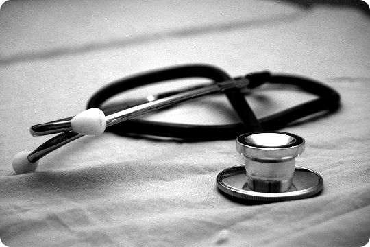 A photo of a stethoscope