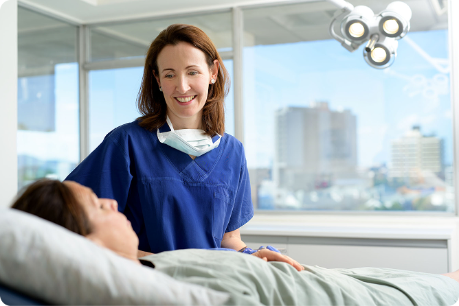Dr Susan Checking on a patient